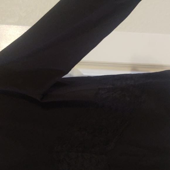 NWOT black, lace accent blouse - Picture 3 of 3